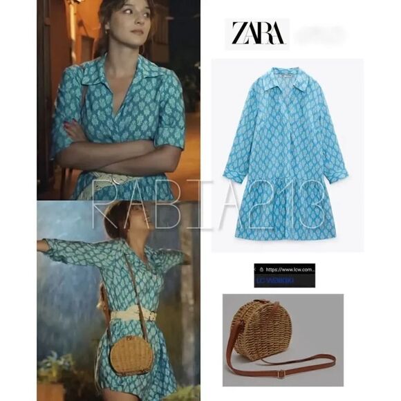 ZARA PRINTED SHORT DRESS - Picture 5 of 14